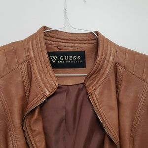 Vegan leather moto jacket